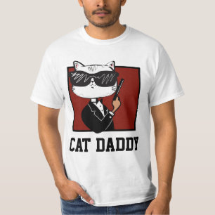 GATO COM T-Shirts DE HOMENS DE ARMA