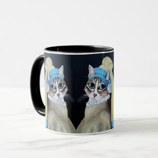 Gato Com Uma Caneca De Pérola