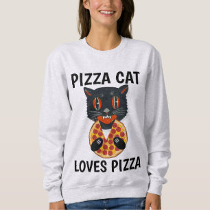 GATO COMENDO PIZZA, Camisetas e SWEATSHIRTS engraç
