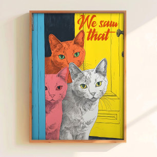 Gato de Banheiro Impressão Arte de Parede de Banhe