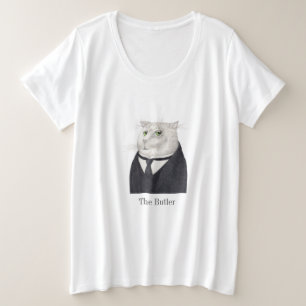 Gato de borboleta, com tamanhos T - Camisa