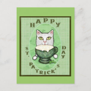 Gato de café irlandês, Rua. Cartão postal do dia d