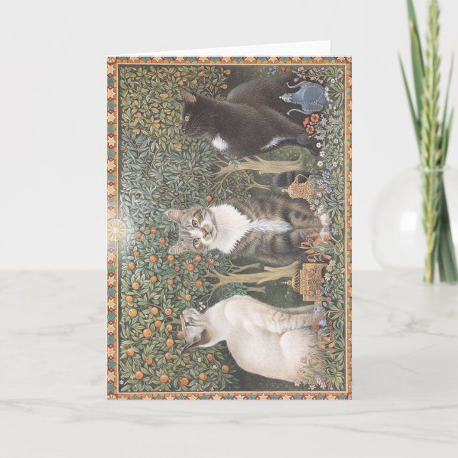 Gato de Cartão de Natal (Frente)