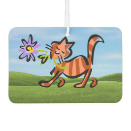 Gato de Cartoon Vermelho Cinto