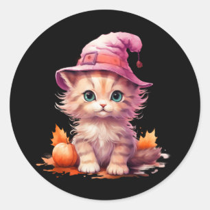 Gato de cinza estriado nos adesivos à Lua