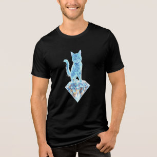 Gato de Cristal em Camiseta de Diamante