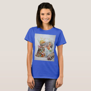 Gato de Gata Gato de Gama Gatos de Cores d Camisa 