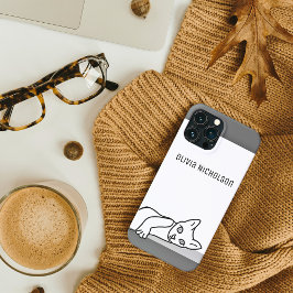Gato de Gatinho de Desenho de Linha Personalizado