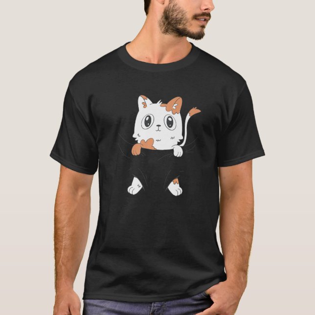 Gato de Gatinho em uma Bolsa Camisa Engraçada de G (Frente)