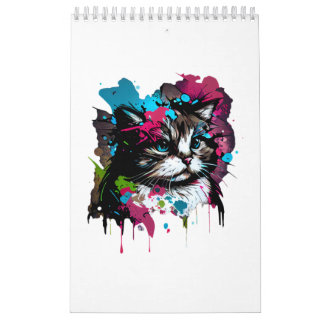 Gato de Gato Cortado no Calendário