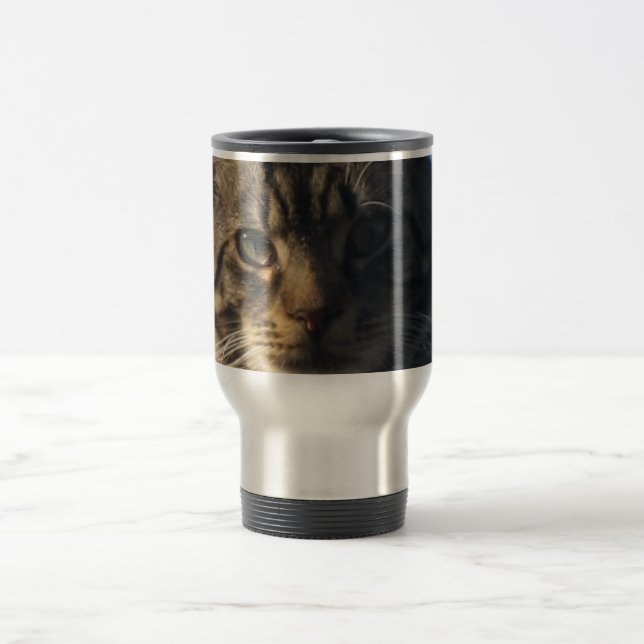 Gato de gato malhado - caneca de aço inoxidável do (Centro)