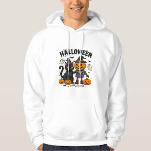 Gato de Halloween e Amigos Abóbora Camisa Assustad