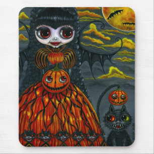 Gato de Halloween Fairy Mousepad