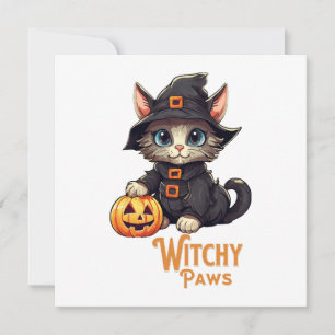 Gato de Halloween Patas Bruxa