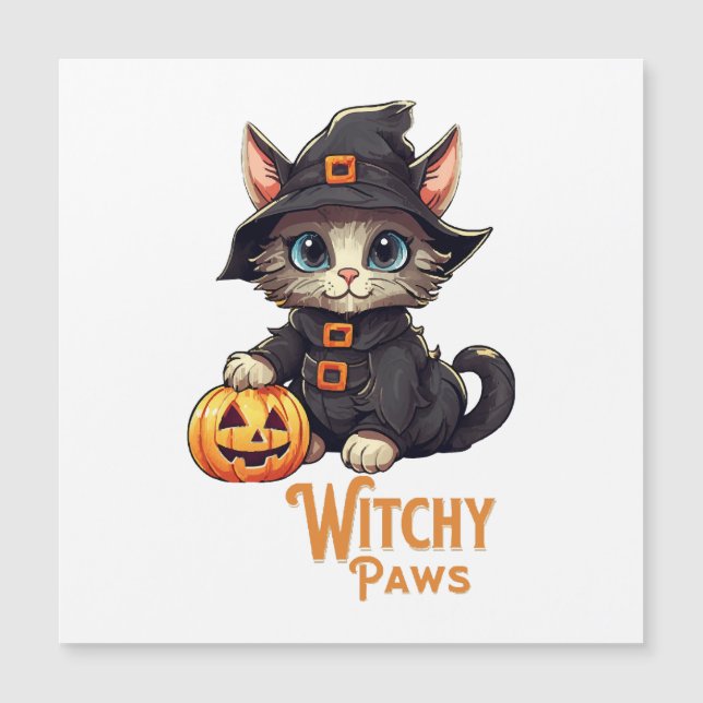 Gato de Halloween Patas Bruxa (Frente)