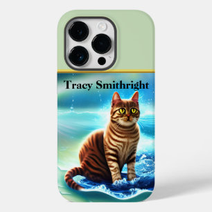 Gato de inteligência artificial na água
