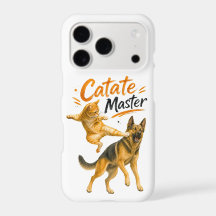 Gato de Karatê Engraçado Chutando Pastor Alemão