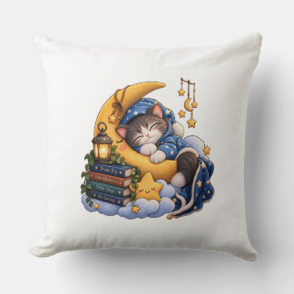 Gato de Leitura Aconchegante com Livros e Almofada