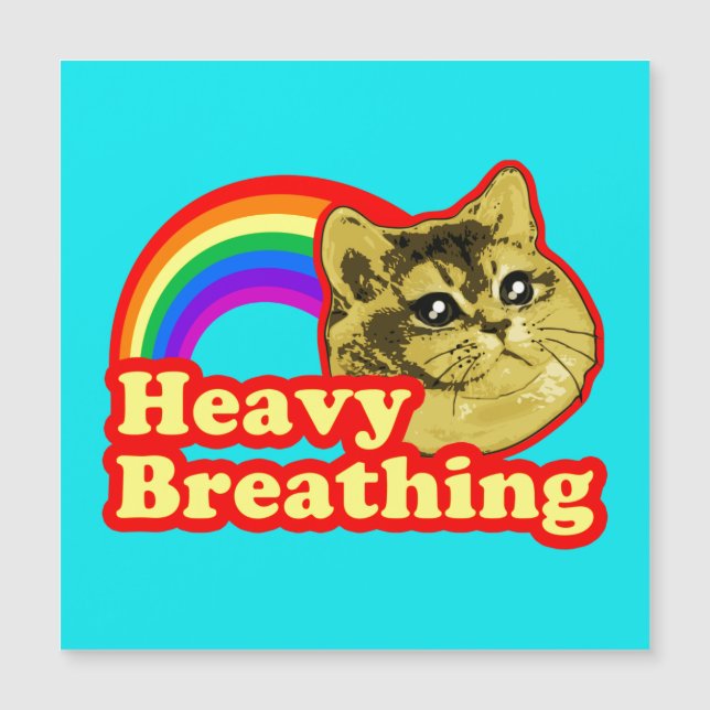 Gato de respiração intensa com amor ao arco-íris (Frente)