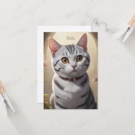 Gato de Shorthair Americano Bonito com Olhos Grand