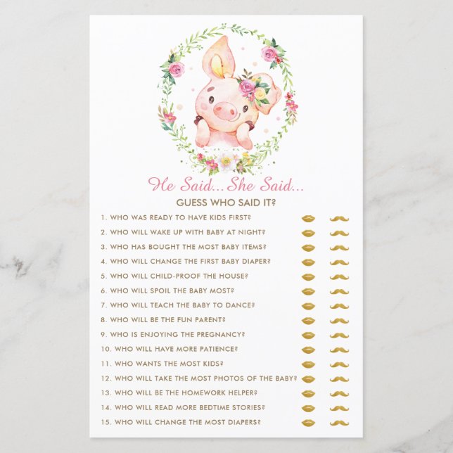 Gato De Suíno Rosa E Bonito, Disse Que Ela Disse O (Frente)