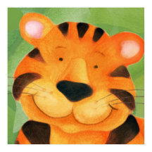 Gato de tigre feliz, poster impressão