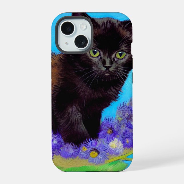 Gato de Van Gogh e Flores (Verso)