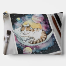 Gato de Viagem de Acessório de Aquarela de Cat