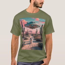 Gato Desert UFO Fatiga T-Shirt Verde
