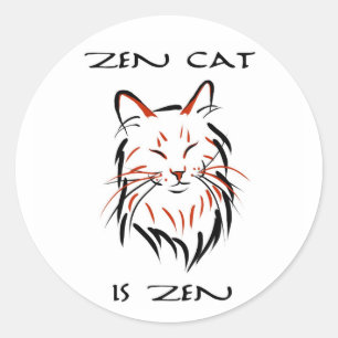 Gato do zen - etiqueta