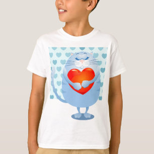 Gato doce apaixonado, t-shirt
