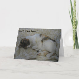 Gato Dormindo Fica Bem Em Breve Cartão #2
