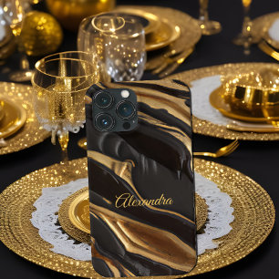 Gato Dourado de chocolate preto