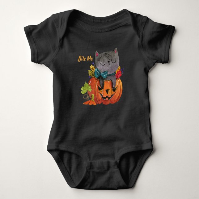 Gato e Abóbora do Halloween | Camiseta (Frente)