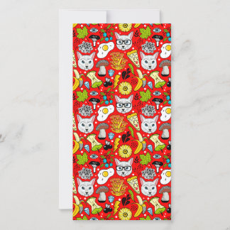 Gato e ovo em vermelho