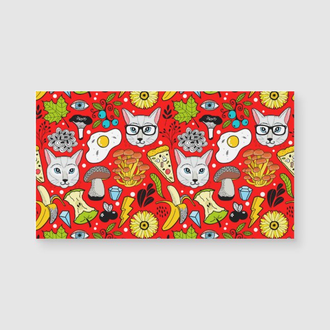 Gato e ovo em vermelho (Frente)