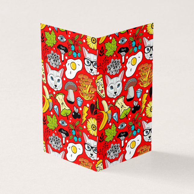 Gato e ovo em vermelho (Exterior)