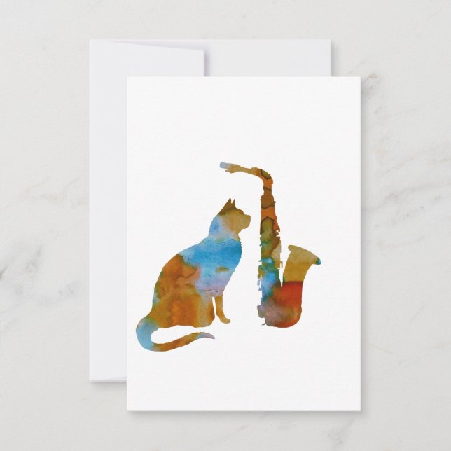 Gato e saxofone (Frente)