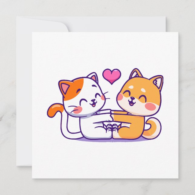 Gato E Shiba Inu (Frente)