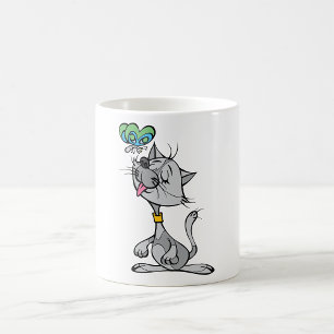 Gato E Uma Caneca De Borboleta