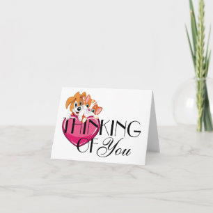 Gato e Vazio de Cachorro ou Cartão de Nota de Obri