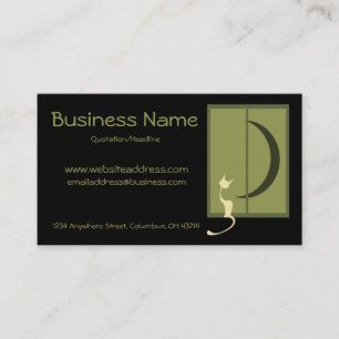 Gato em cartões de visitas da janela