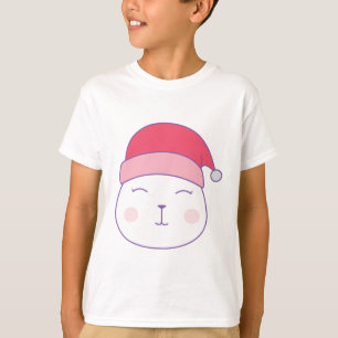 gato em santa claus christmas hat T-Shirt
