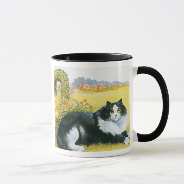 Gato em sua caneca do presente do jardim (Direita)