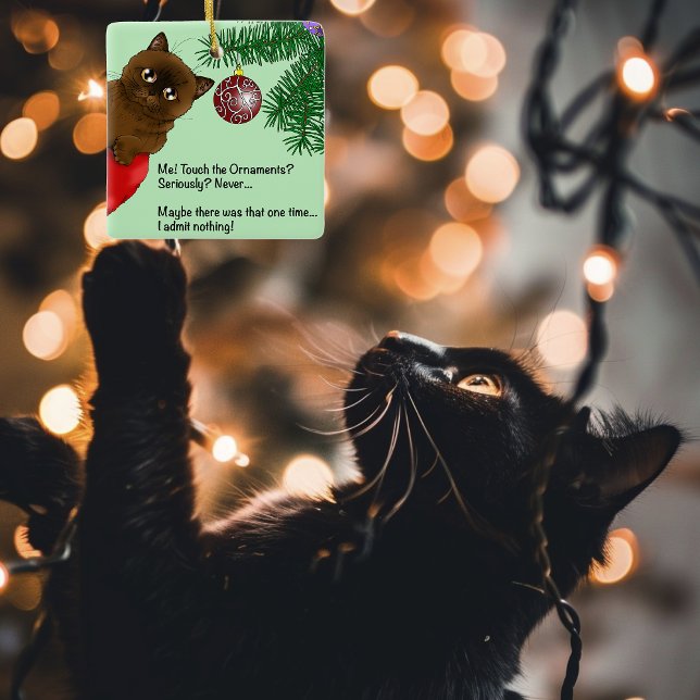Gato Enfeite de Natal Marrom (Criador carregado)