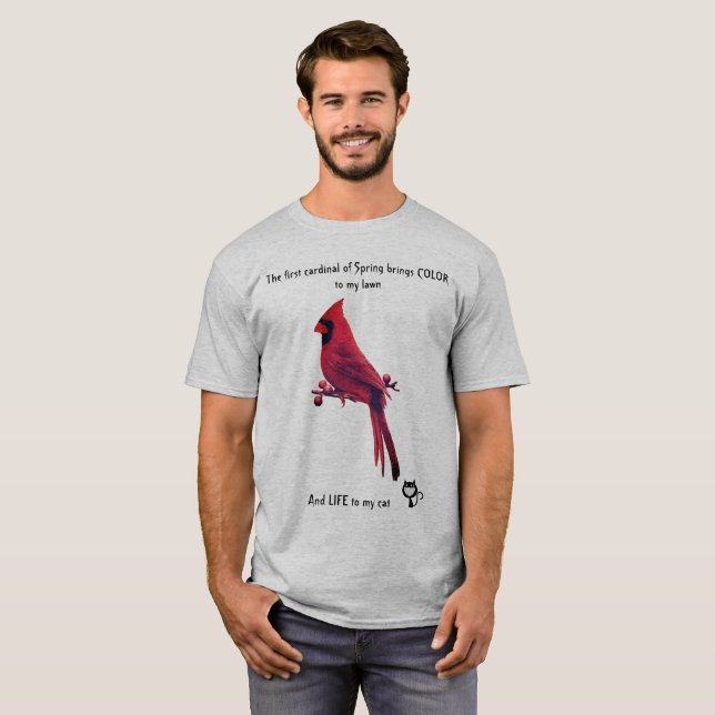 Gato engraçado ama camiseta (Frente Completa)