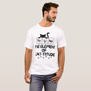 Gato Engraçado Camisa Mulheres "FELINE" Bonito, Am