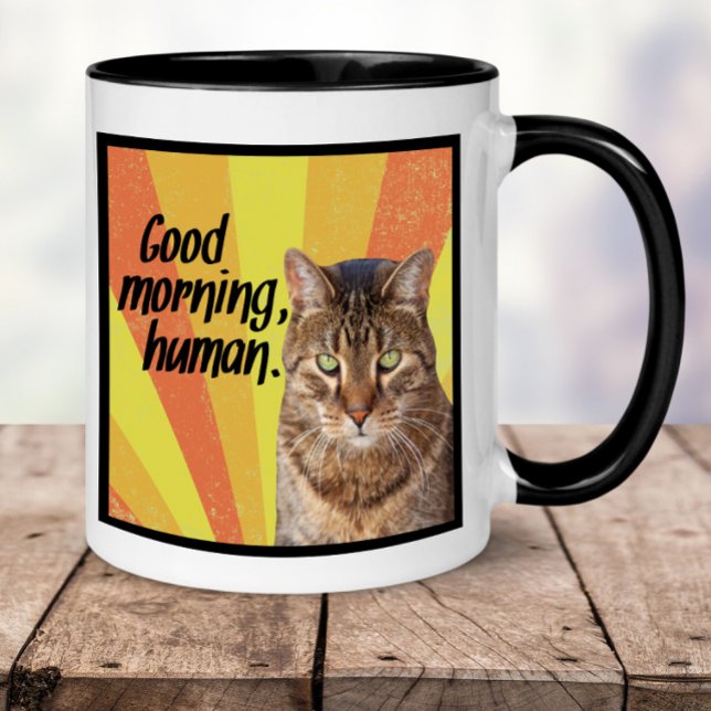 Gato Engraçado | Caneca de foto de gato com um dit (Criador carregado)