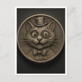 Gato engraçado. Cartão postal