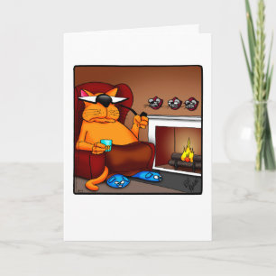 Gato Engraçado Humor Mantenha Em Contato Cartão De